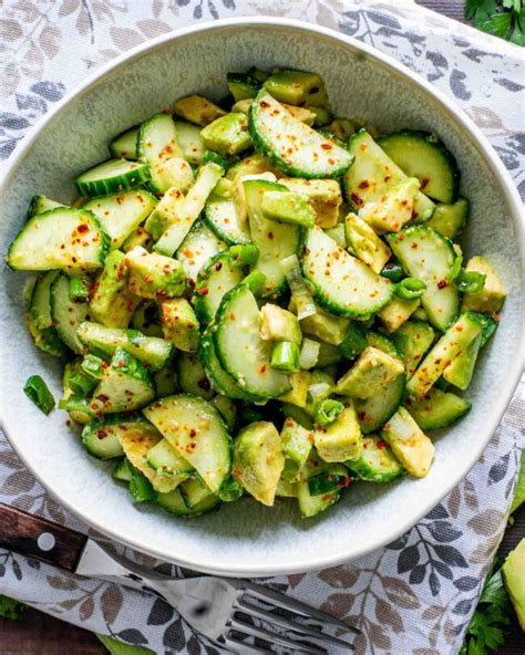 Cucumber Avocado Salad Craving Home Cooked
