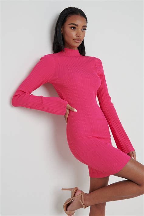 Pink Knitted Dress Ubicaciondepersonascdmxgobmx
