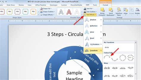 Curve text around a circle or other shape. How to Make Text Curved in PowerPoint 2010