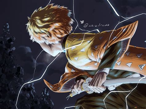 Zenitsu Agatsuma Lightning Breathing Hd Wallpaper Download