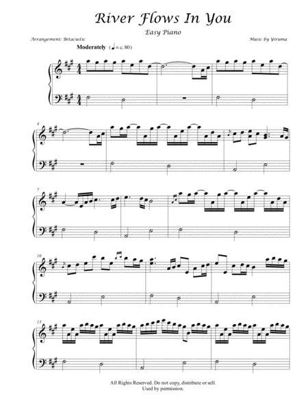 Download river flows in you sheet music for piano solo (advanced level) by yiruma. River Flows In You Yiruma Sheet Music Easy Piano Music Sheet Download - TopMusicSheet.com