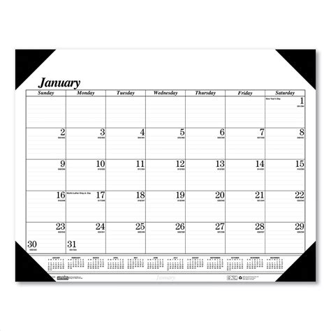 House Of Doolittle Recycled One Color Refillable Monthly Desk Pad