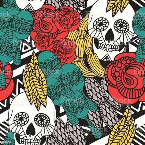 Mexican Skull Pattern Stock Illustration Download Image Now Istock