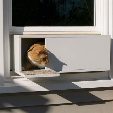 The Easy Mount Window Cat Door Hammacher Schlemmer Cat Door For