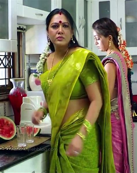 Hema Telugu Character Actress Akrs1 25 Hot Saree Caps