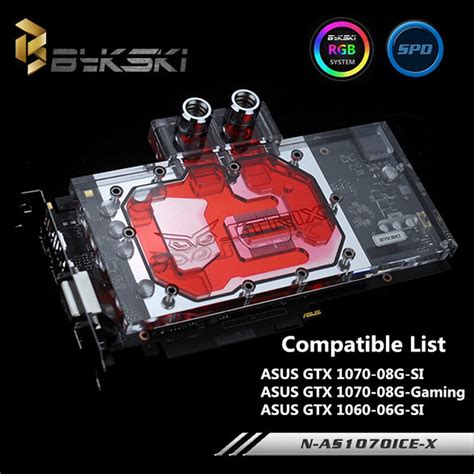 Bykski N As1070ice X Asus Gtx1070 Ice Knight Gtx1060 Si Water Cooling