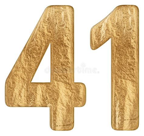 Numeral 41 Forty One Isolated On White Background 3d Render Stock