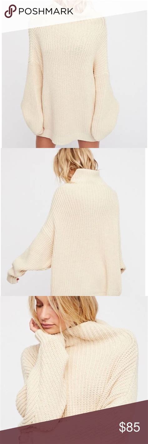 Free People Swim Too Deep Pullover Sweater Oversized Turtleneck Sweater Clothes Design Pullover