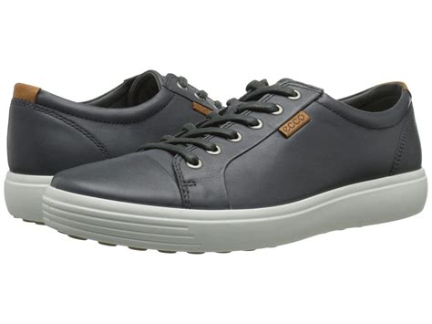 Ecco Soft 7 Sneaker Marine Mens Lace Up Casual Shoes In Gray For Men