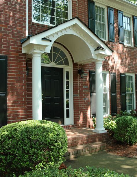 Gabled Portico With Arched Beadboard Ceiling Designed By Georgia Front