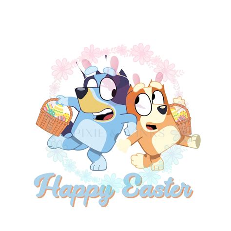 Easter Bluey Htv And Sublimation Prints Easter Bluey Sublimation Prin