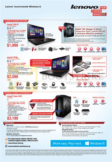 Lenovo does not set reseller prices. Lenovo Notebooks, Desktop PCs Y50-70, Y510p, Erazer X510 ...