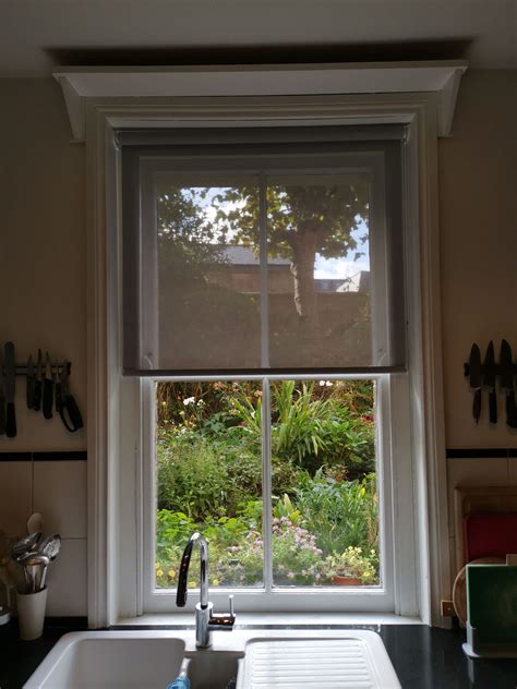 Sunscreen Roller Blindsee Through Blind Fitted For Kitchen Sash Window