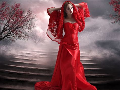 2160x1620px Free Download Hd Wallpaper Women Red Dress Arms Up