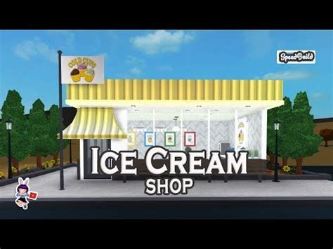 Roblox Bloxburg Speedbuild Ice Cream Shop Youtube