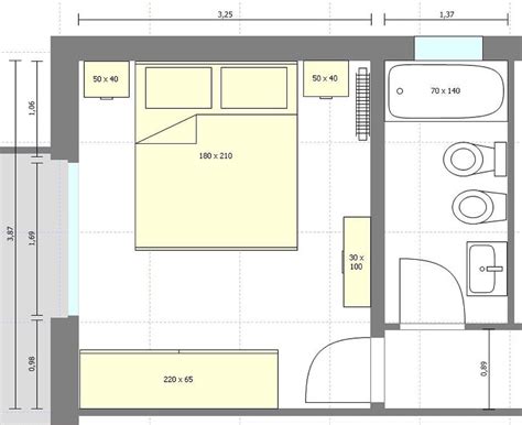 Distribución con medidas Hotel room plan Hotel room design Bedroom floor plans