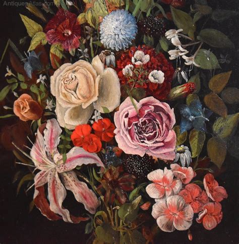 Antiques Atlas Victorian Oil Still Life Painting Of Flowers