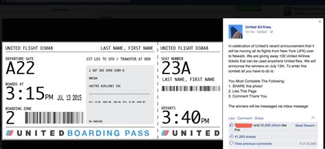 United Airline Boarding Pass