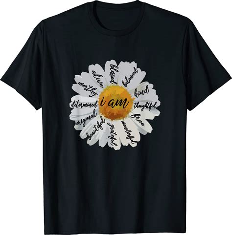 Amazon Com Motivational T Shirts Women Positive Affirmation I AM Daisy