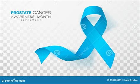 Prostate Cancer Awareness Month Light Blue Color Ribbon Isolated On