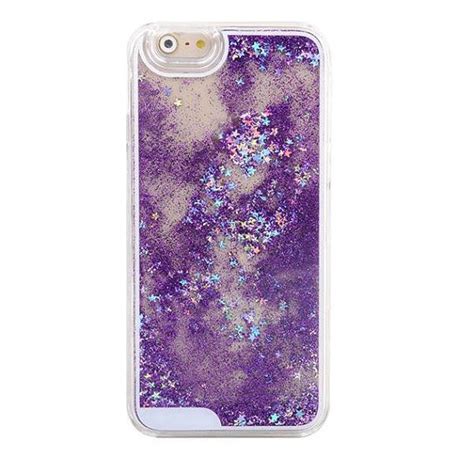 Purple Moving Stars Liquid Glitter Quicksand 3d Bling Iphone 6 Case