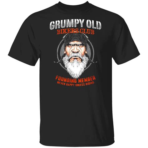 comfy grumpy old bikers club unisex t shirt