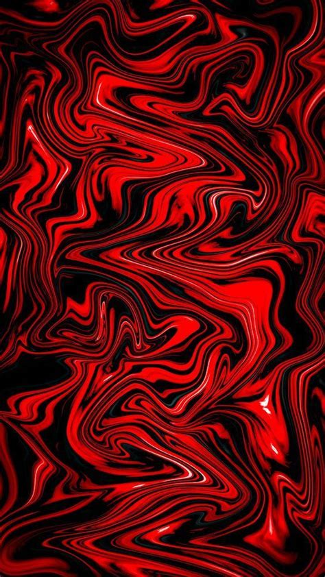 An Abstract Red And Black Background With Wavy Lines