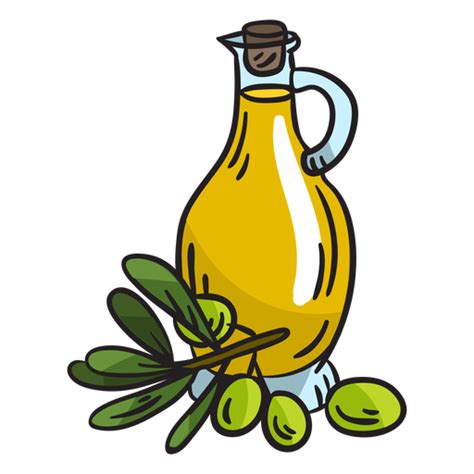 Olive Oil Homemade Illustration Transparent Png And Svg Vector File