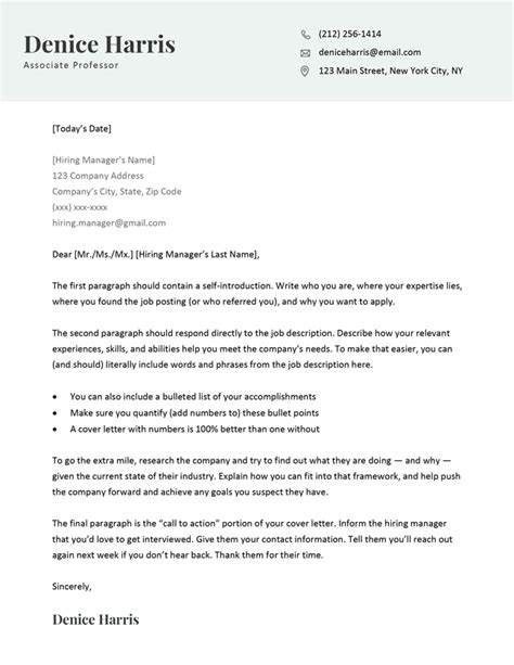 Cover Letter Templates Word Hot Sex Picture