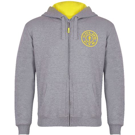 Golds Gym 2017 Muscle Joe Full Zip Hoody Sweater Mens Pullover Sports