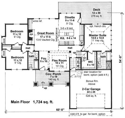 Craftsman Style House Plan 3 Beds 2 Baths 1724 Sqft Plan 51 521