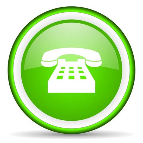 Telephone Green Glossy Icon On White Background — Stock Photo