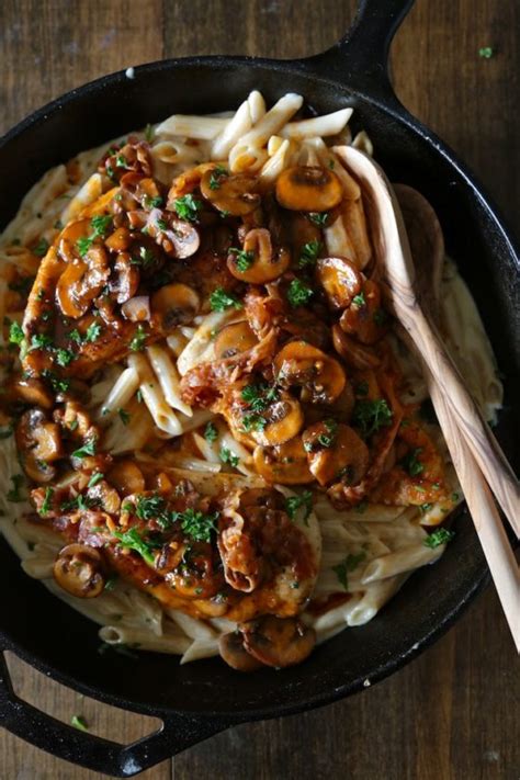 Use a wooden spoon to scrape any brown bits from the pan into the liquid. Chicken Marsala Macaroni and Cheese - Country Cleaver