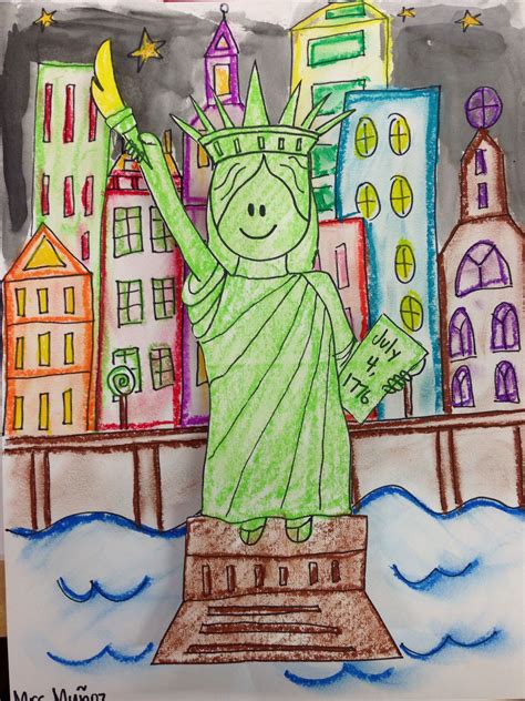 3d poetry editor adds depth to the two dimensions on which lines of written poetry are usually positioned. Statue of Liberty craft Directed draw | American symbols ...