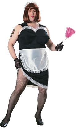 French Maid Deluxe Duster White Feather Have Fun Costumes