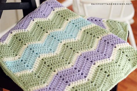 Crochet doily patterns are great for decorating your living room and add a spring feeling to your home. Easy Chevron Blanket Crochet Pattern - Daisy Cottage Designs