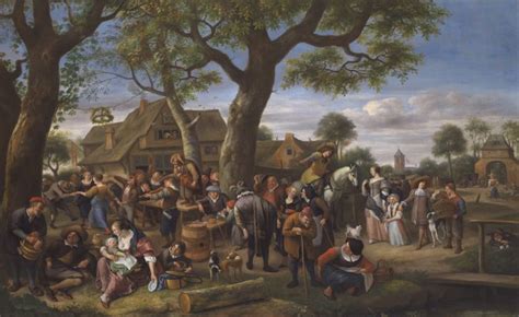 Peasants Merrymaking Outside An Inn Previously Fair At Warmond