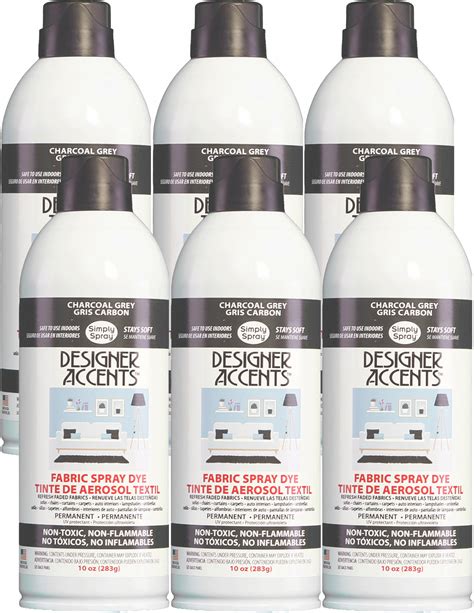 Designer Accents Fabric Paint Spray Dye By Simply Spray Charcoal Grey