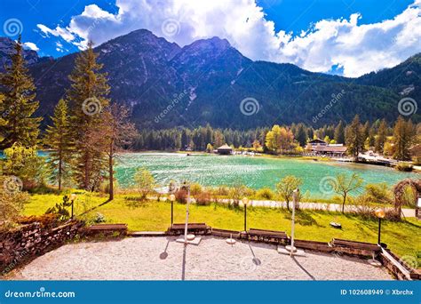 Lago Di Dobbiaco In Dolomites Alps View Stock Image Image Of Pusteria