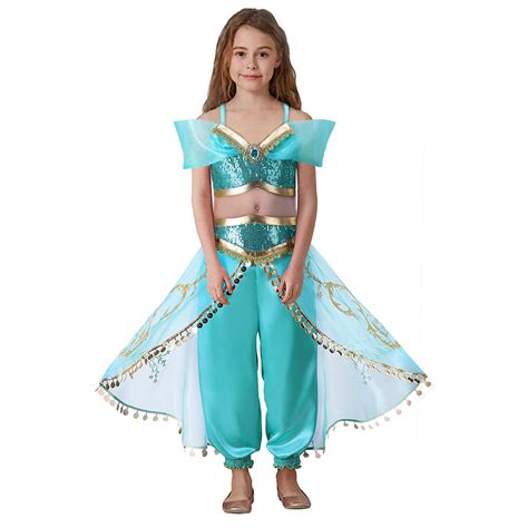 New Kids Aladdin Princess Jasmine Of Aladdin Fancy Dress Up Cosplay