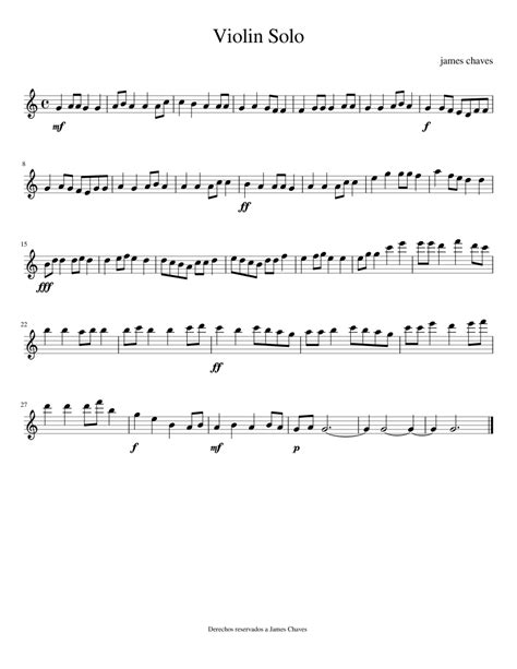 Violin Solo Easy Sheet Music For Violin Solo
