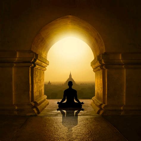 Monk Meditating In Temple Wall Art Photography