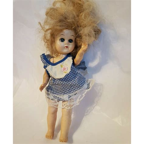 Vintage Doll With Metal Pin In Leg Hips Plastic Sleep Eyes Etsy