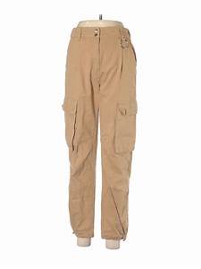 Bershka Cargo Pants Elastic Tan Bottoms Size 6 Runner Outfit