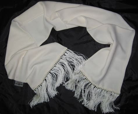 White Silk Rocker Scarf Scarf Men Outfit Accessories Rocker
