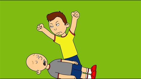 Caillou Punches Classic Caillougrounded Youtube