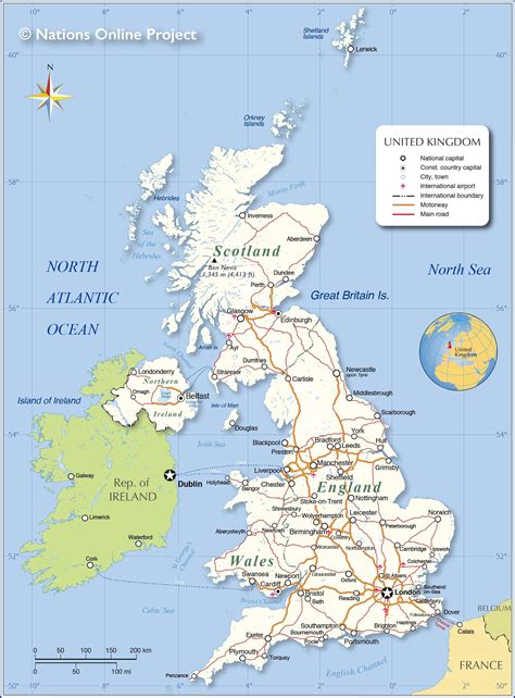 Mappa Regno Unito Uk Mappa Non In Linea E Cartina Dettagliata Regno