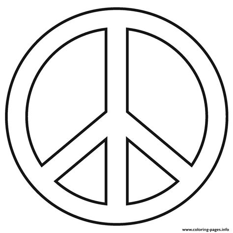 Simple and attractive free printable peace sign coloring pages; Peace Sign Logo Coloring Pages Printable