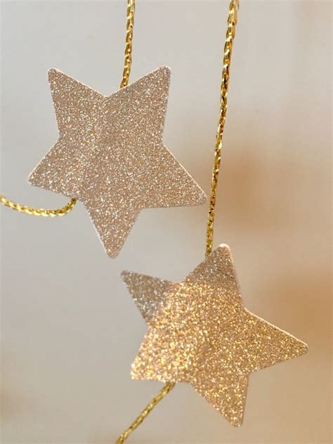 Custom Star Garland Gold Star Garland Holiday Party Garland Etsy