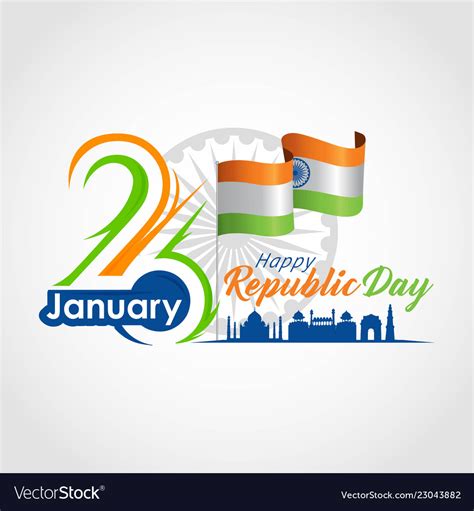 Indian Republic Day 26 January Royalty Free Vector Image